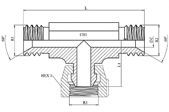 Тройник BSP 1.1/2" (Ш-Г-Ш)