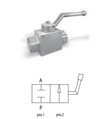 Кран двухходовой  BSPP 1.1/2''